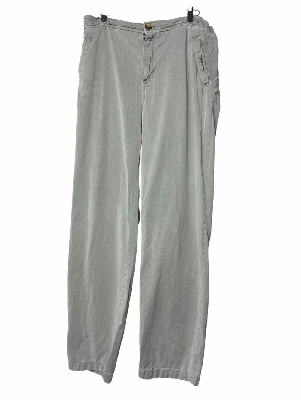 Marine Layer Mid Rise Faded Olive Green Straight Leg Womens Pants Size XL - Picture 2 of 10